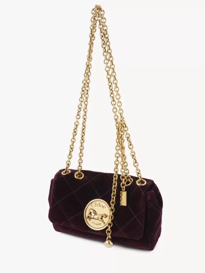 Kadifeden küçük Chloé Heritage omuz çantası Kadifeden küçük Chloé Heritage omuz çantası
