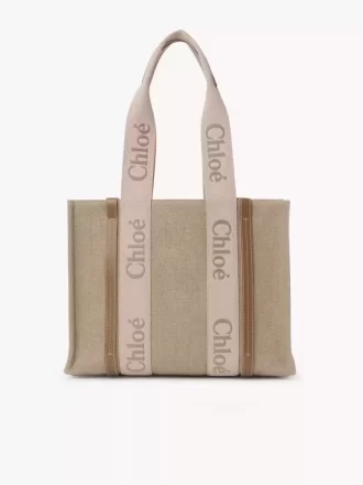 Keten Woody tote çanta Keten Woody tote çanta