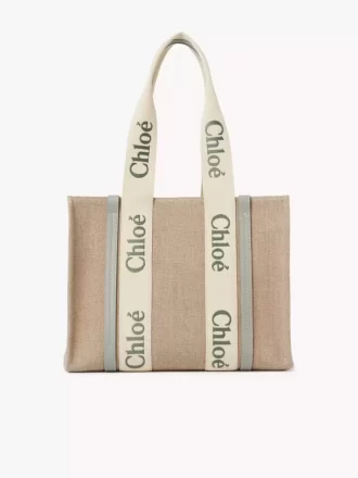 Keten Woody tote çanta