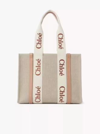 Keten Woody tote çanta