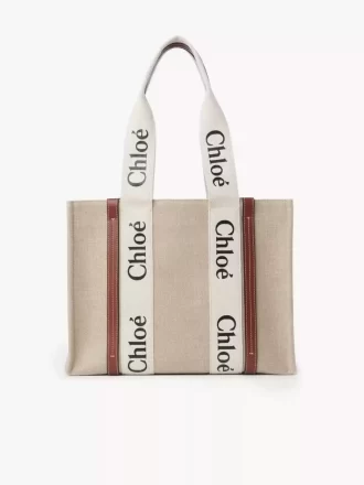 Keten Woody tote çanta