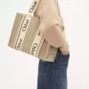 Keten Woody tote çanta Keten Woody tote çanta