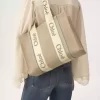 Keten Woody tote çanta