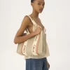 Keten Woody tote çanta