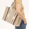 Keten Woody tote çanta