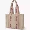 Keten Woody tote çanta