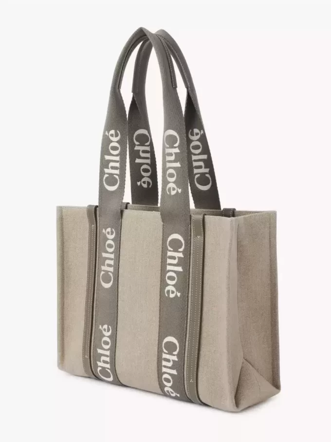 Keten Woody tote çanta