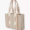 Keten Woody tote çanta