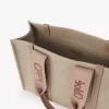 Keten Woody tote çanta