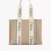 Keten Woody tote çanta