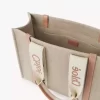 Keten Woody tote çanta