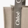 Keten Woody tote çanta