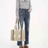 Keten Woody tote çanta Keten Woody tote çanta