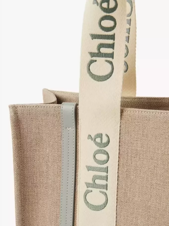 Keten Woody tote çanta