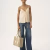 Keten Woody tote çanta