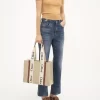 Keten Woody tote çanta