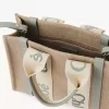 Ketenden yapılmış küçük Woody tote çanta Ketenden yapılmış küçük Woody tote çanta