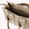 Ketenden yapılmış küçük Woody tote çanta Ketenden yapılmış küçük Woody tote çanta
