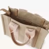 Ketenden yapılmış küçük Woody tote çanta Ketenden yapılmış küçük Woody tote çanta