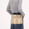 Ketenden yapılmış küçük Woody tote çanta Ketenden yapılmış küçük Woody tote çanta