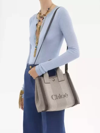 Küçük Chloé Carry kanvas tote çanta