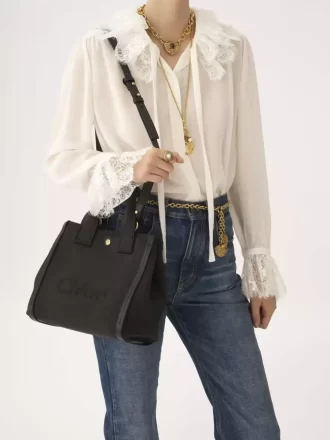 Küçük Chloé Carry kanvas tote çanta