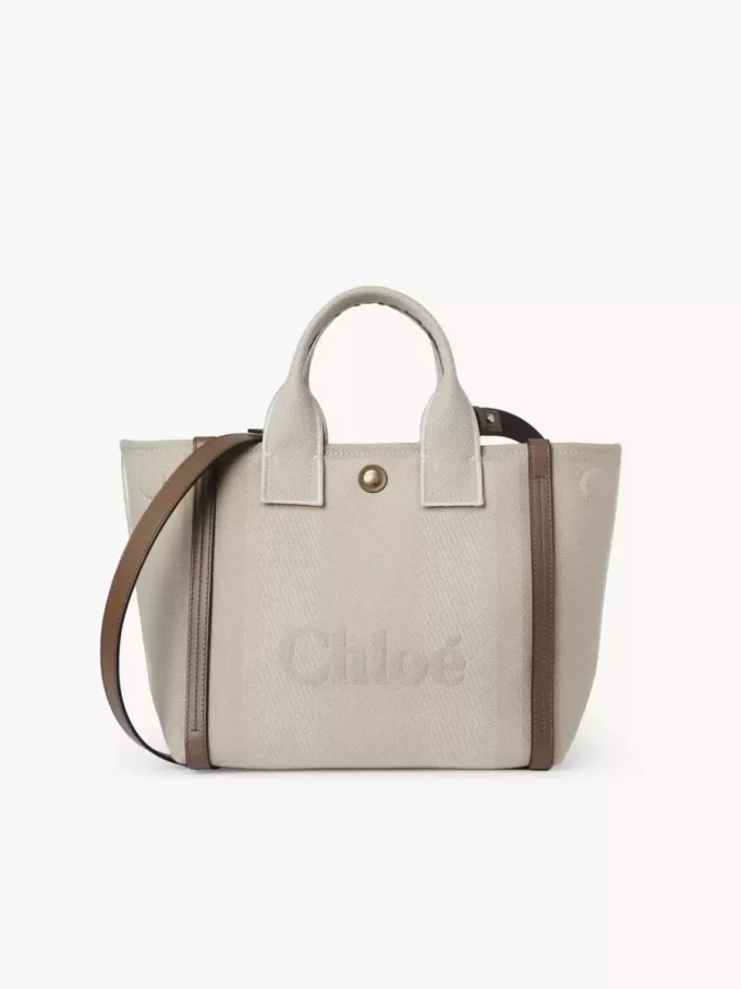 Küçük Chloé Carry kanvas tote çanta Küçük Chloé Carry kanvas tote çanta