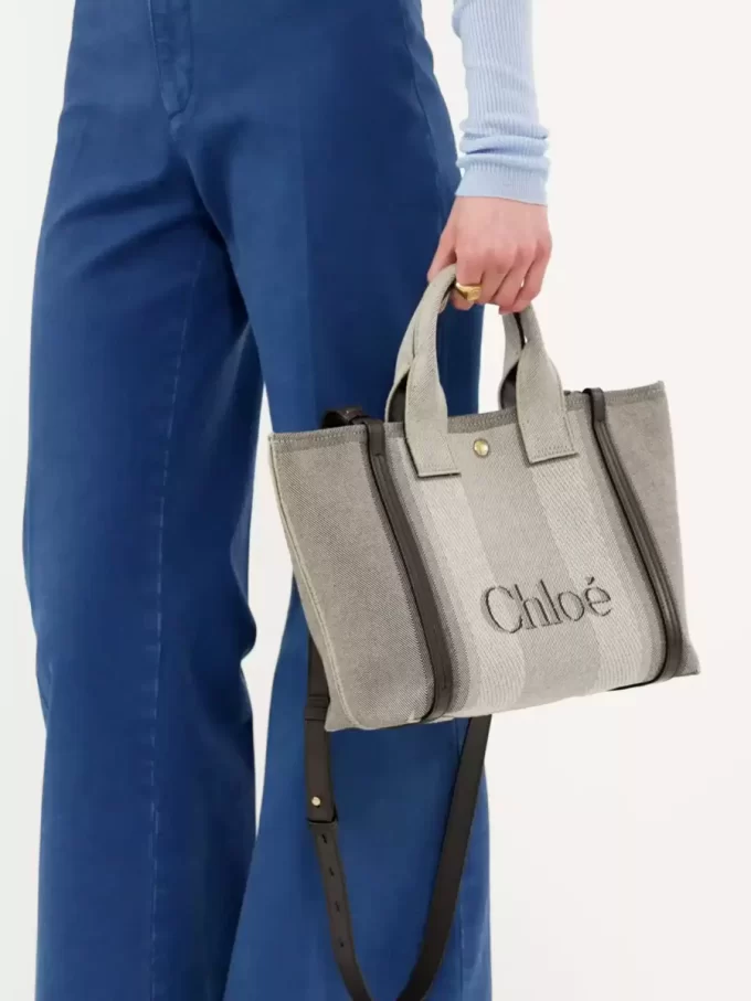 Küçük Chloé Carry kanvas tote çanta Küçük Chloé Carry kanvas tote çanta