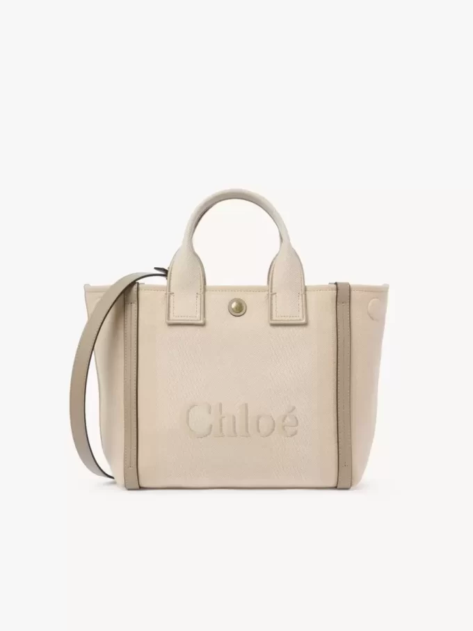 Küçük Chloé Carry kanvas tote çanta Küçük Chloé Carry kanvas tote çanta