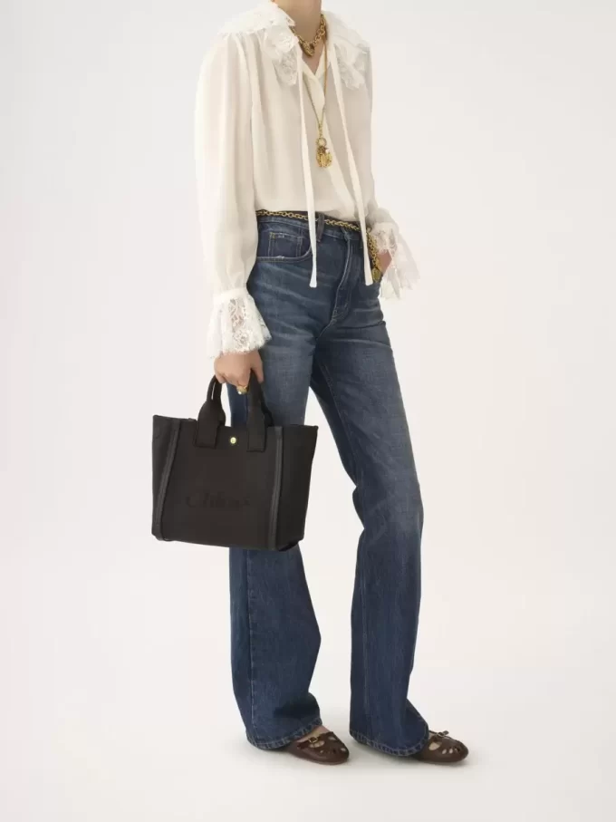Küçük Chloé Carry kanvas tote çanta Küçük Chloé Carry kanvas tote çanta