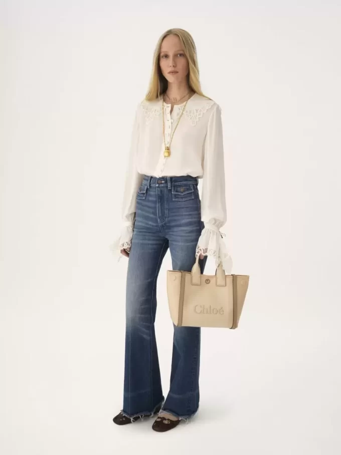 Küçük Chloé Carry kanvas tote çanta Küçük Chloé Carry kanvas tote çanta