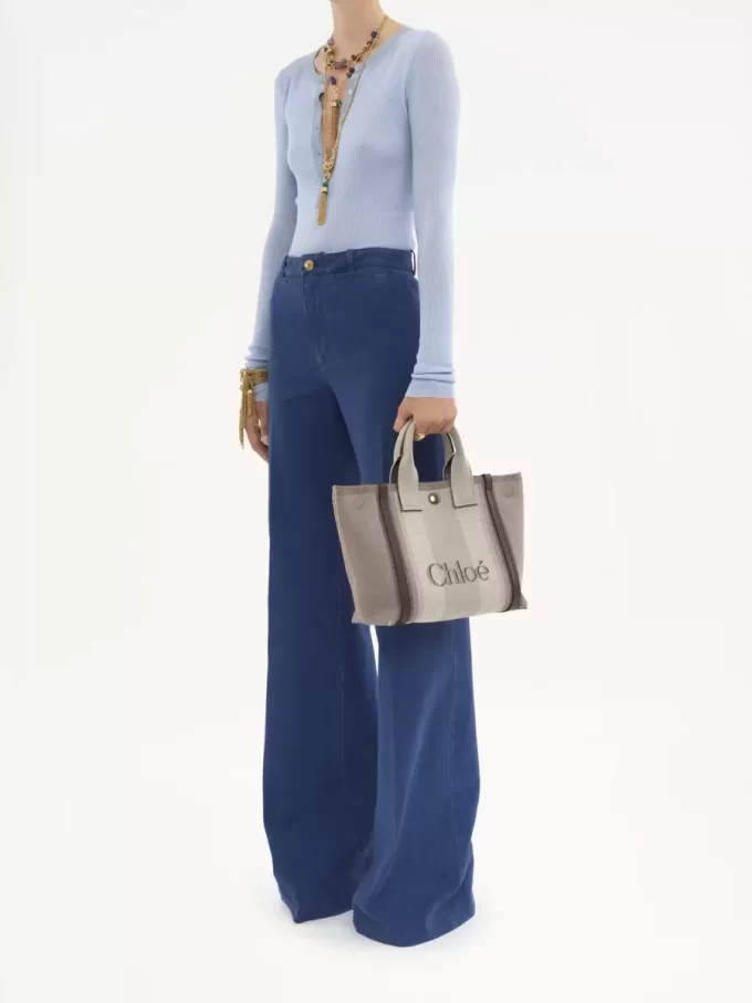Küçük Chloé Carry kanvas tote çanta Küçük Chloé Carry kanvas tote çanta