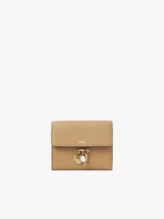 Küçük Chloé Charms üç katlı deri cüzdan