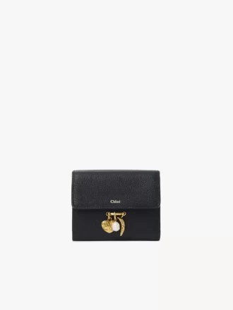 Küçük Chloé Charms üç katlı deri cüzdan Küçük Chloé Charms üç katlı deri cüzdan
