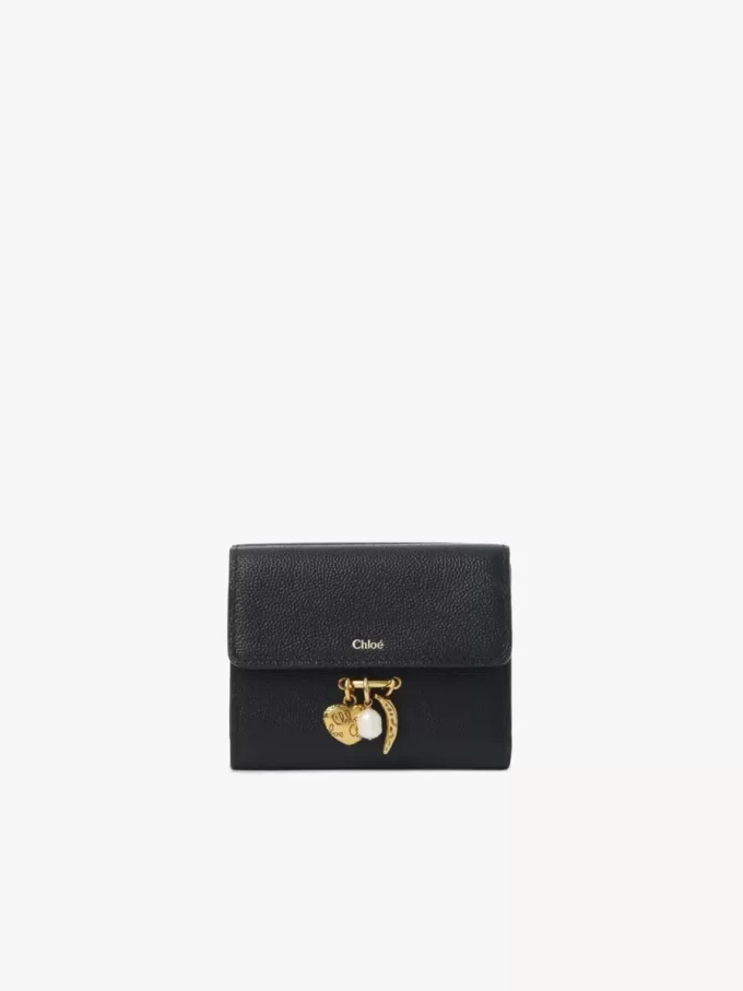 Küçük Chloé Charms üç katlı deri cüzdan Küçük Chloé Charms üç katlı deri cüzdan