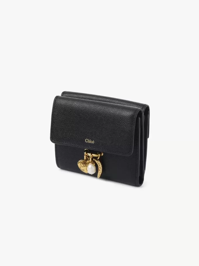 Küçük Chloé Charms üç katlı deri cüzdan Küçük Chloé Charms üç katlı deri cüzdan