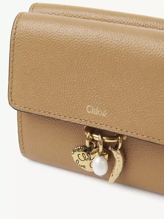 Küçük Chloé Charms üç katlı deri cüzdan Küçük Chloé Charms üç katlı deri cüzdan