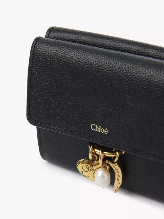 Küçük Chloé Charms üç katlı deri cüzdan Küçük Chloé Charms üç katlı deri cüzdan