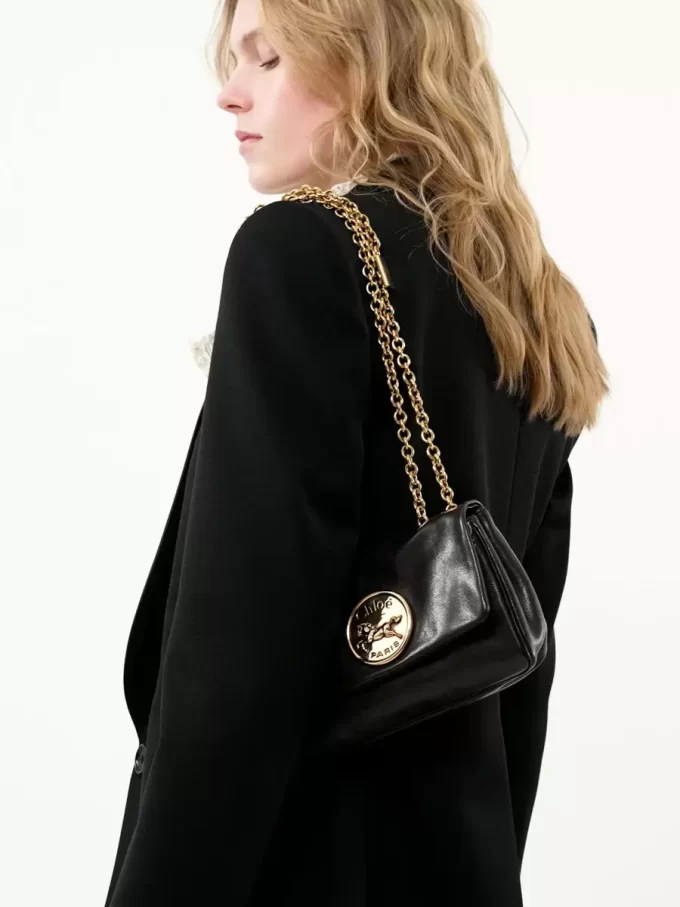 Küçük Chloé Heritage deri omuz çantası Küçük Chloé Heritage deri omuz çantası