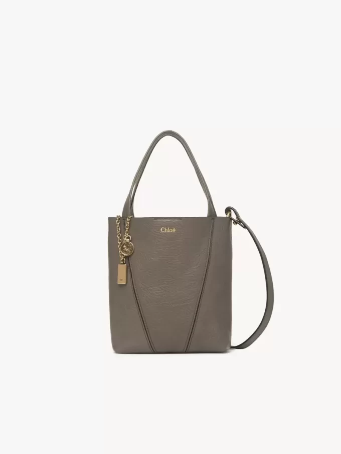 Küçük Chloé Spin deri tote çanta Küçük Chloé Spin deri tote çanta