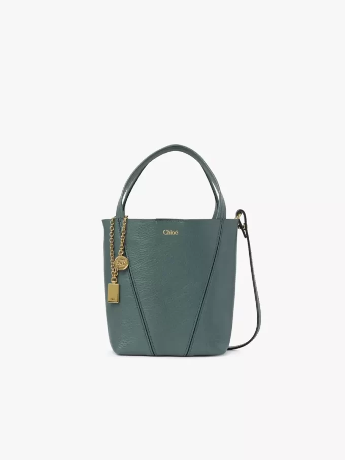 Küçük Chloé Spin deri tote çanta Küçük Chloé Spin deri tote çanta
