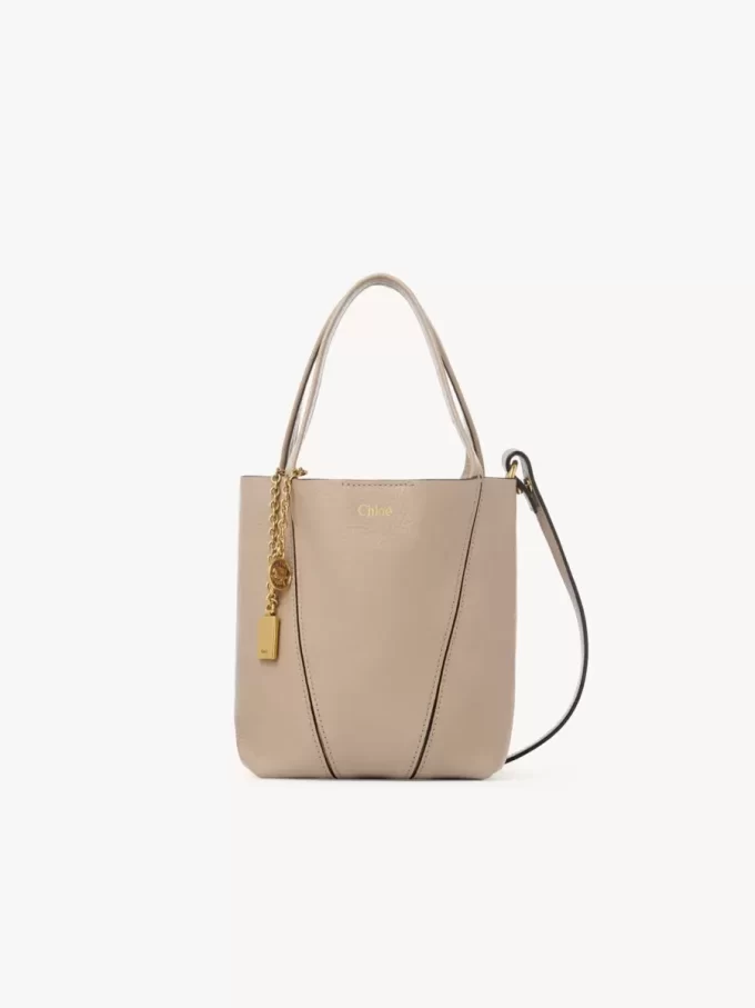 Küçük Chloé Spin deri tote çanta Küçük Chloé Spin deri tote çanta