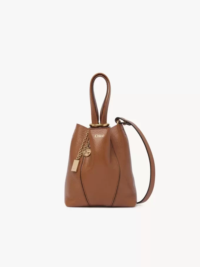 Küçük Chloé Spin deri tote çanta Küçük Chloé Spin deri tote çanta