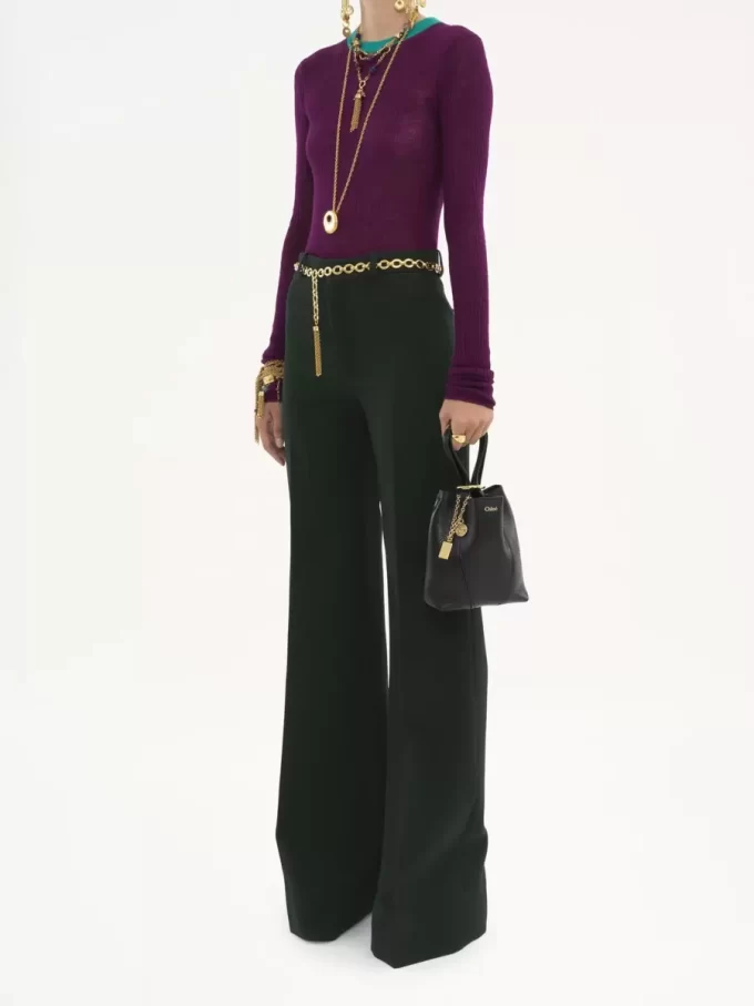 Küçük Chloé Spin deri tote çanta Küçük Chloé Spin deri tote çanta