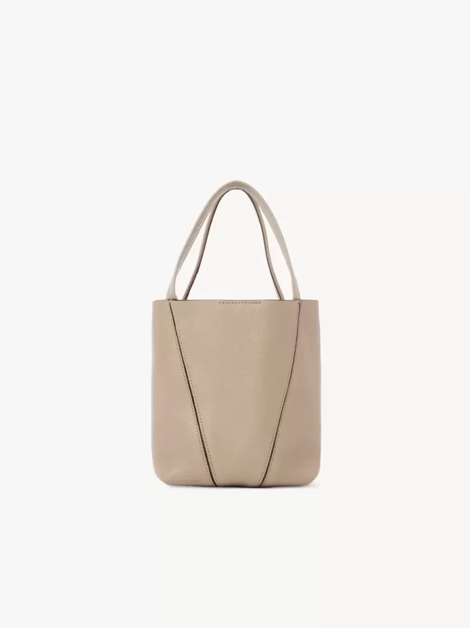 Küçük Chloé Spin deri tote çanta Küçük Chloé Spin deri tote çanta