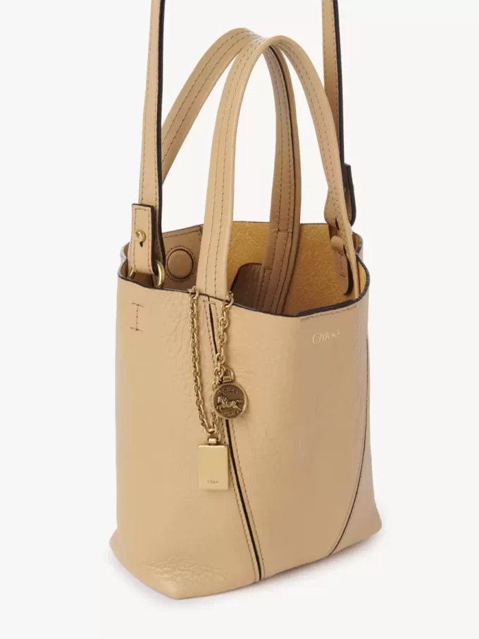 Küçük Chloé Spin deri tote çanta Küçük Chloé Spin deri tote çanta
