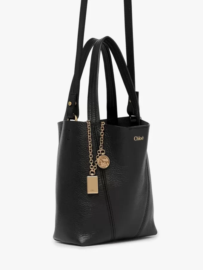 Küçük Chloé Spin deri tote çanta Küçük Chloé Spin deri tote çanta