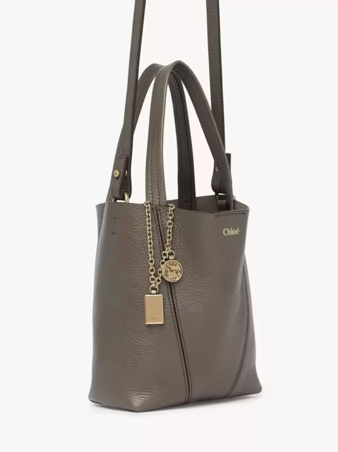 Küçük Chloé Spin deri tote çanta Küçük Chloé Spin deri tote çanta