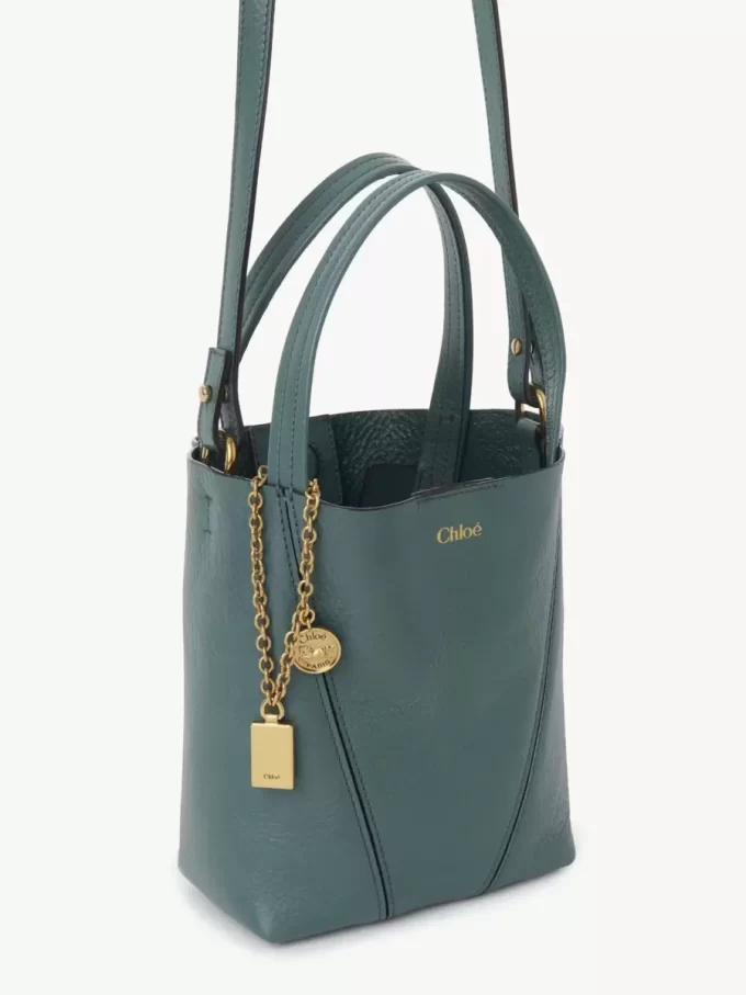 Küçük Chloé Spin deri tote çanta Küçük Chloé Spin deri tote çanta