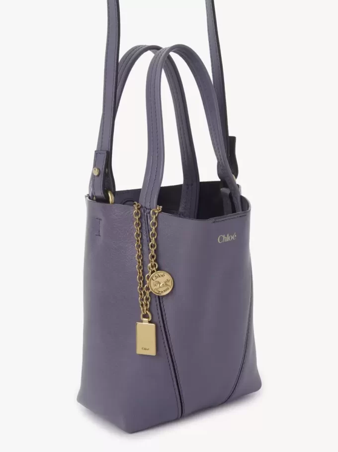 Küçük Chloé Spin deri tote çanta Küçük Chloé Spin deri tote çanta
